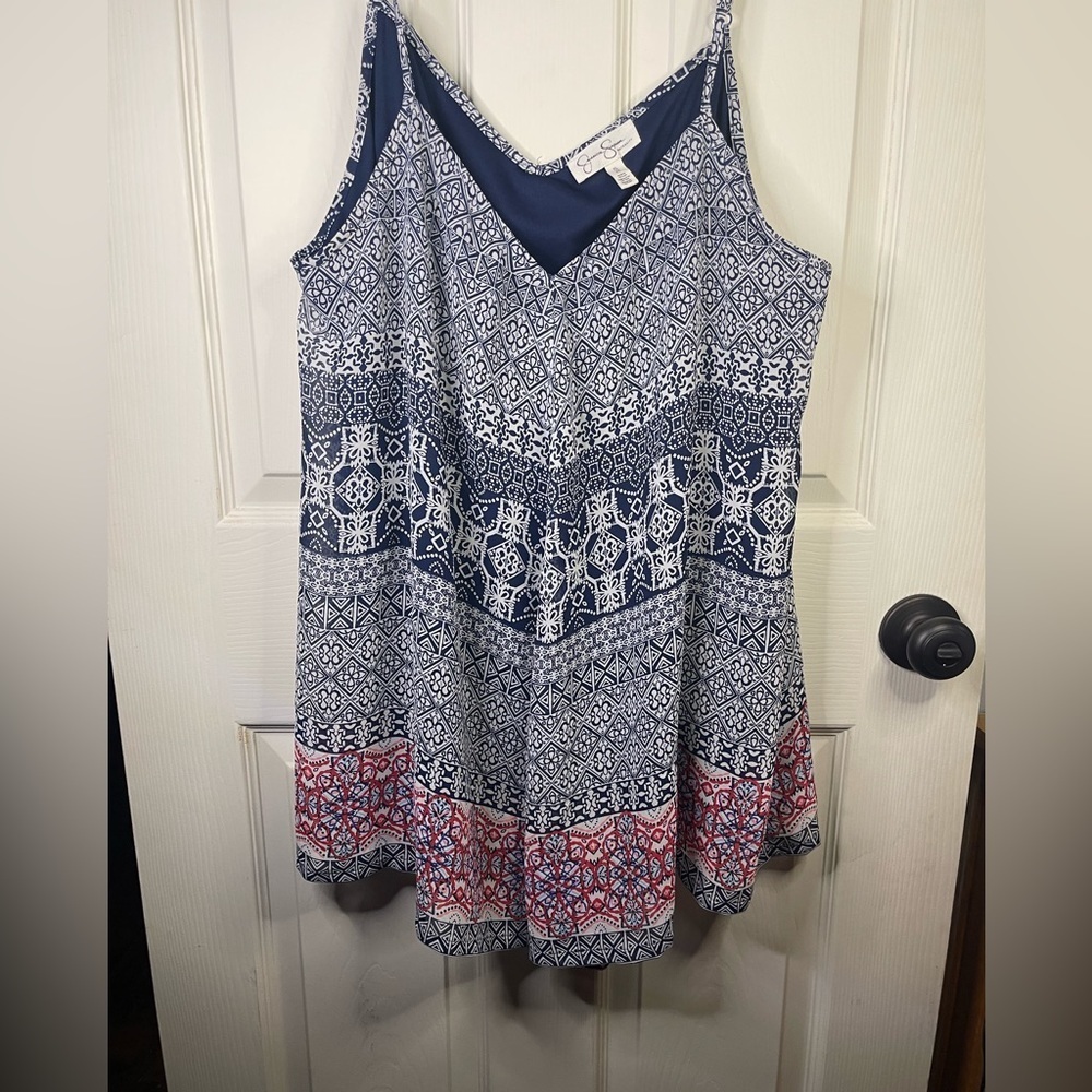 Jessica‎ Simpson spaghetti, strap pattern blouse